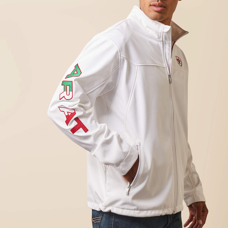 Men's Team Softshell Mexico White Jacket