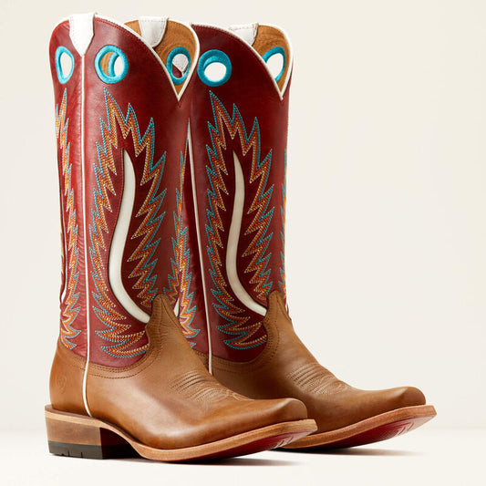 Ariat Women's Futurity Fort Worth Dulce De Leche/Bolero Red Western Boot