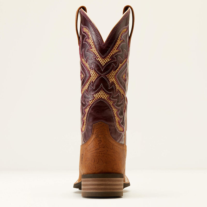 Ariat Womens San Angelo VentTEK 360 Tooled Toasted Almond Boot