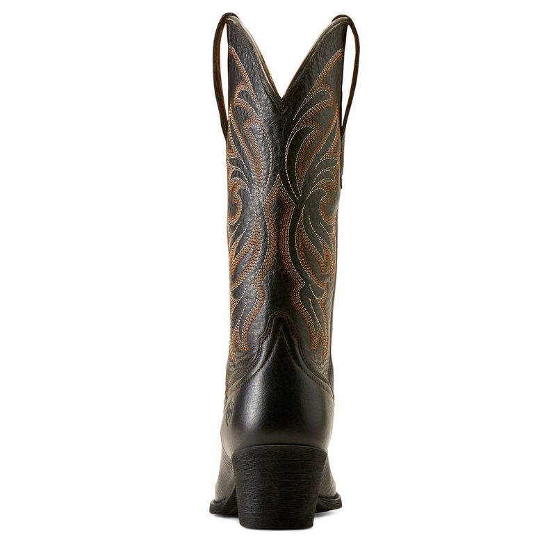 Ariat Women's Heritage J Toe Stretchfit Black Deertan Western Boot