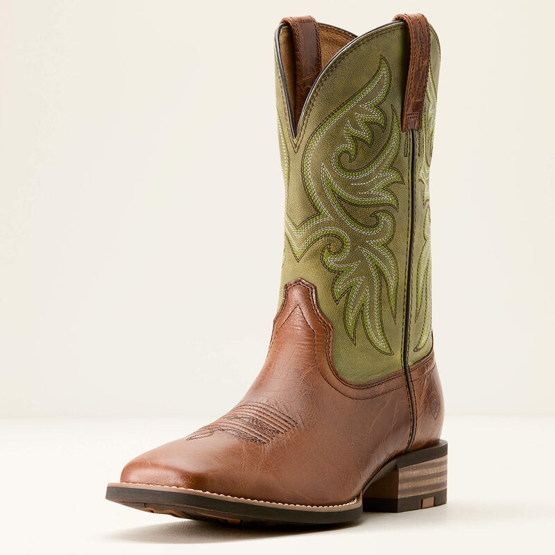 Ariat Men's Slingshot Dark Tan/Easy Green Cowboy Boot