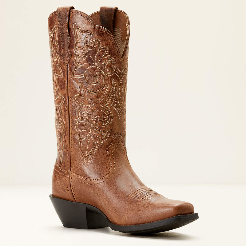 Ariat Women's Round Up Square Toe Ready Russet Western Boot