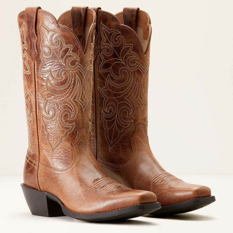 Ariat Women's Round Up Square Toe Ready Russet Western Boot