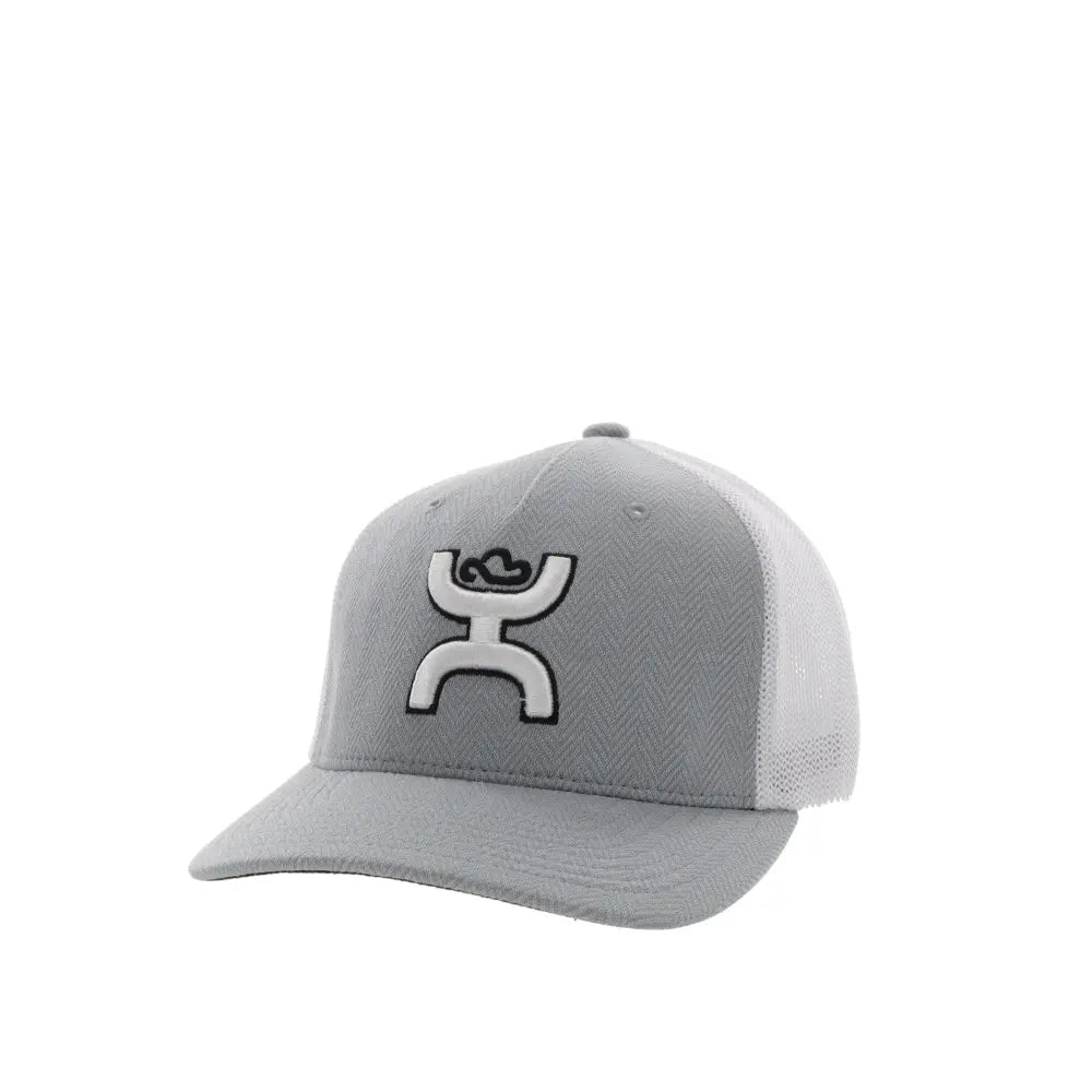 Hooey Coach Grey/White FlexFit Cap