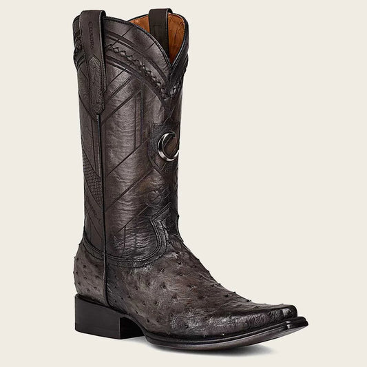 Cuadra Hombre Avestruz Flame Gris Botas