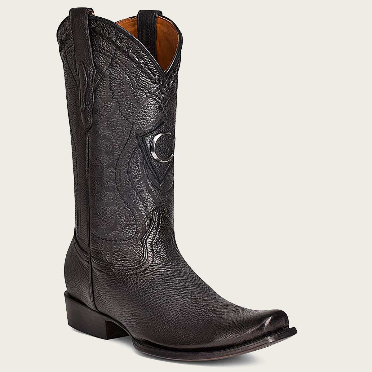 Cuadra Hombre Bota de Venado Italiano Negro