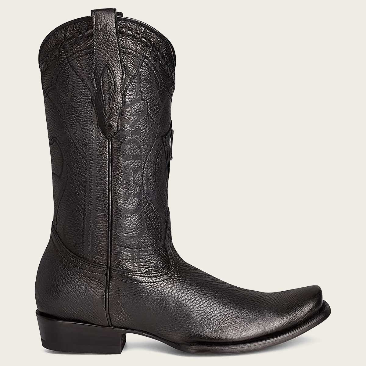 Cuadra Hombre Bota de Venado Italiano Negro