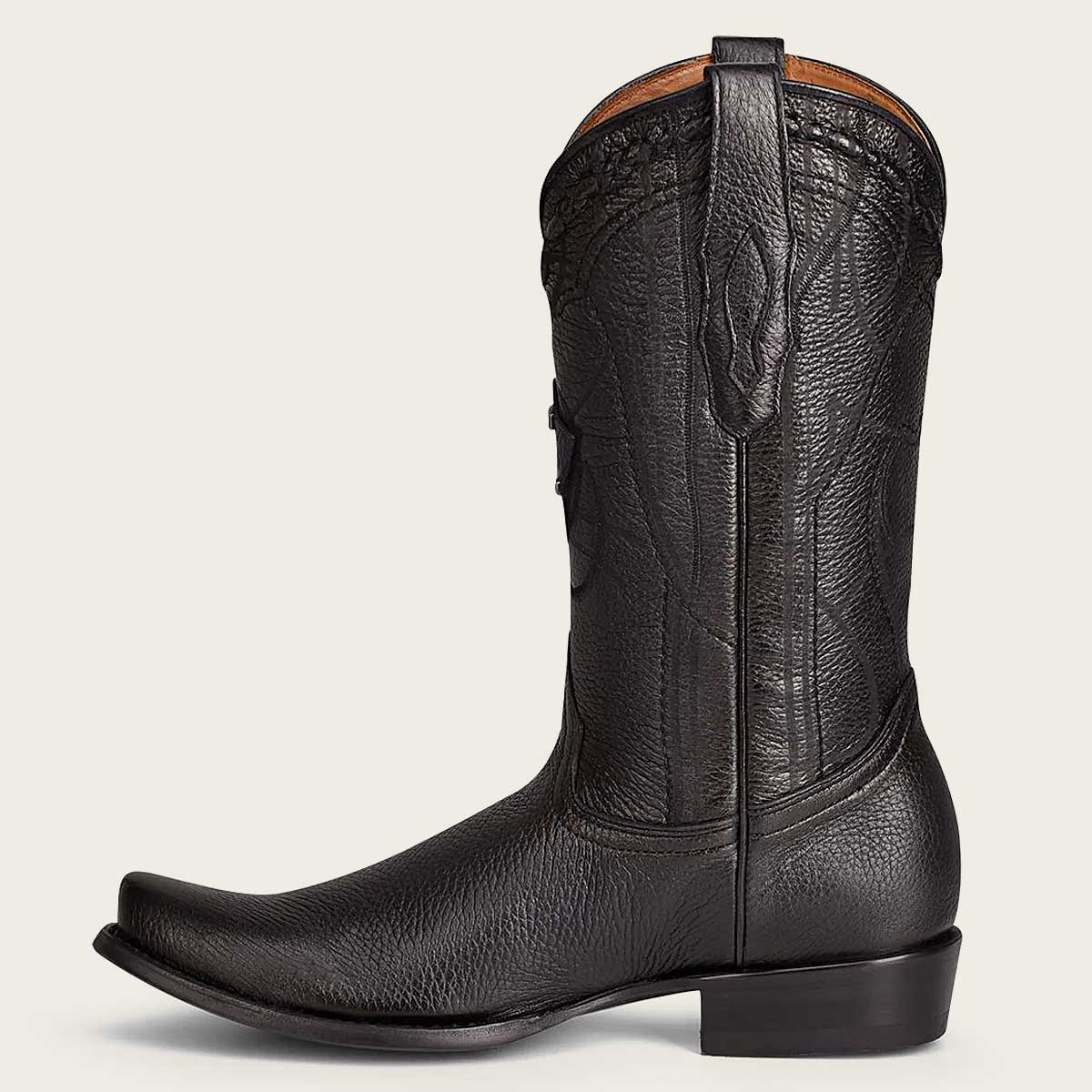 Cuadra Hombre Bota de Venado Italiano Negro