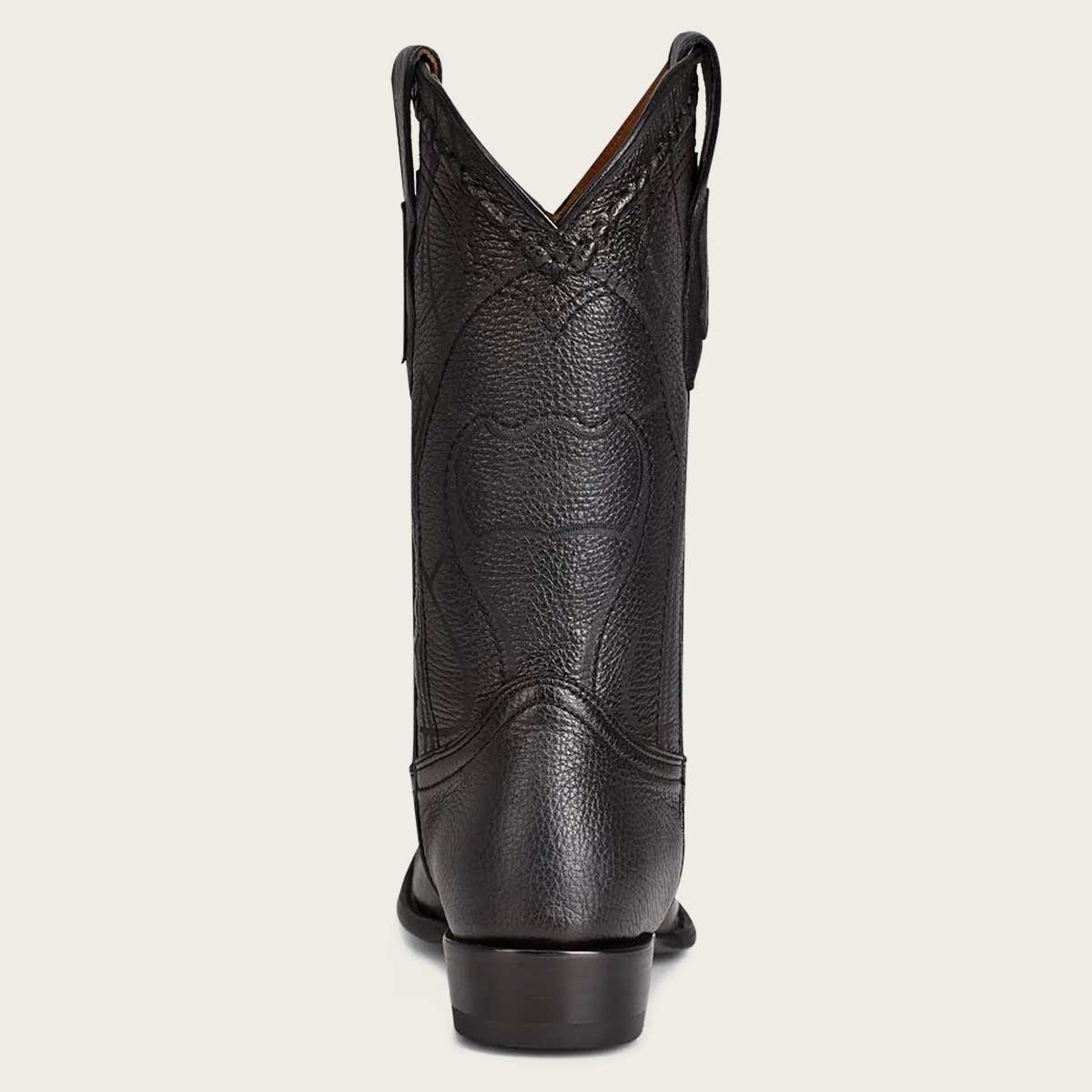 Cuadra Hombre Bota de Venado Italiano Negro