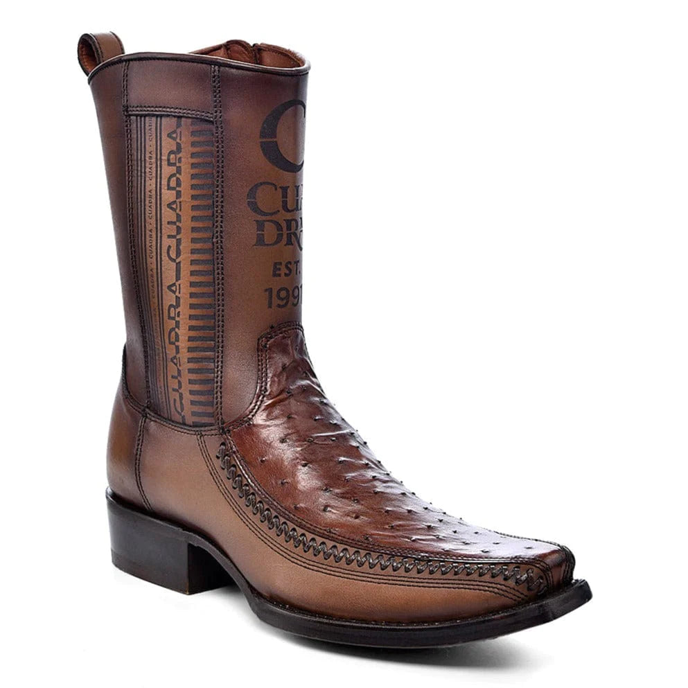 Cuadra Hombre Bota de Avestruz Moroni Castaño