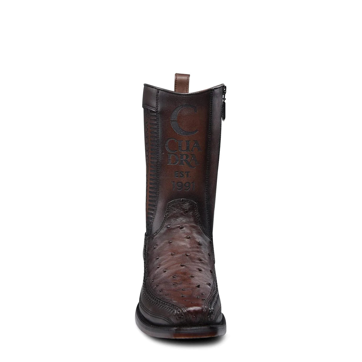 Cuadra Hombre Bota de Avestruz Flame Chocolate