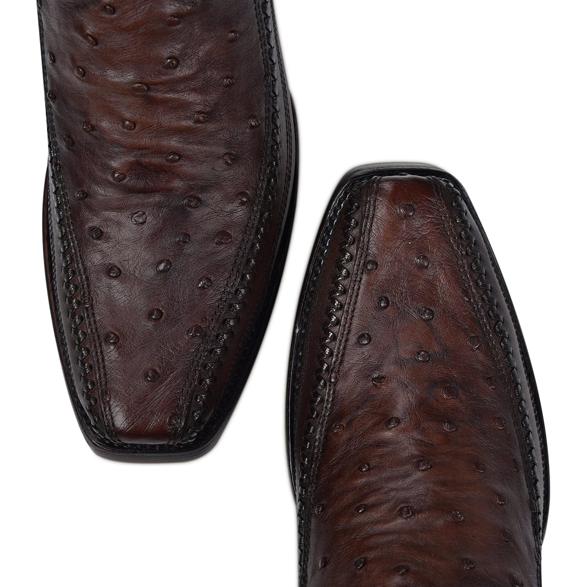 Cuadra Hombre Bota de Avestruz Flame Chocolate