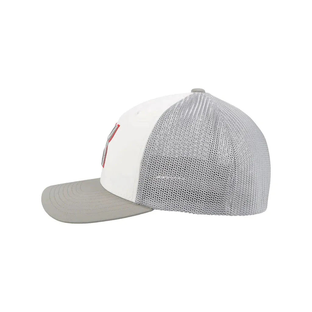 Hooey Coach White/Grey FlexFit Cap