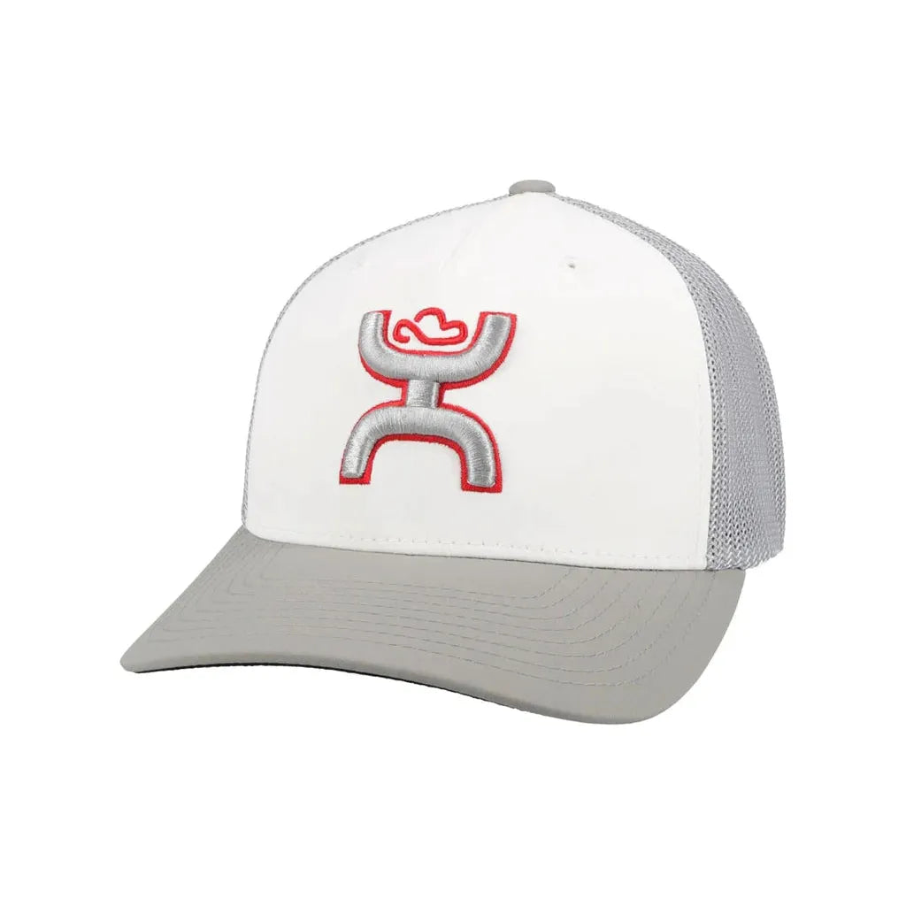 Hooey Coach White/Grey FlexFit Cap