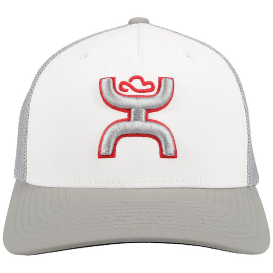 Hooey Coach White/Grey FlexFit Cap