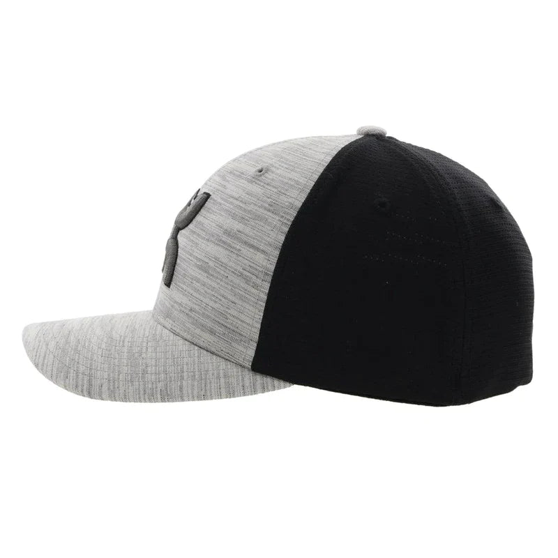 Hooey Ash Grey/Black FlexFit Cap