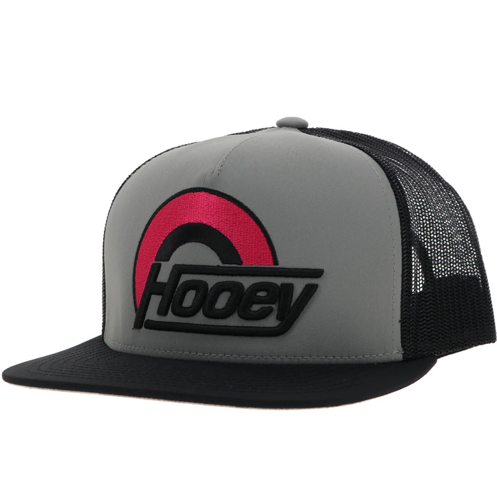 Hooey Suds Grey/Black w/ Black & Pink Logo Snapback