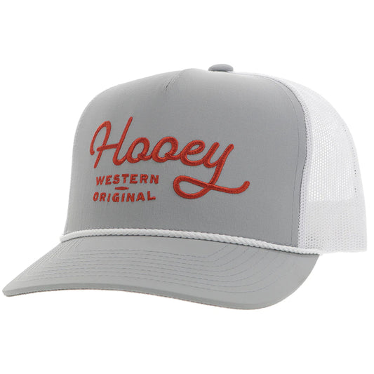 Hooey OG Grey/White W/ Orange Stitching Snapback