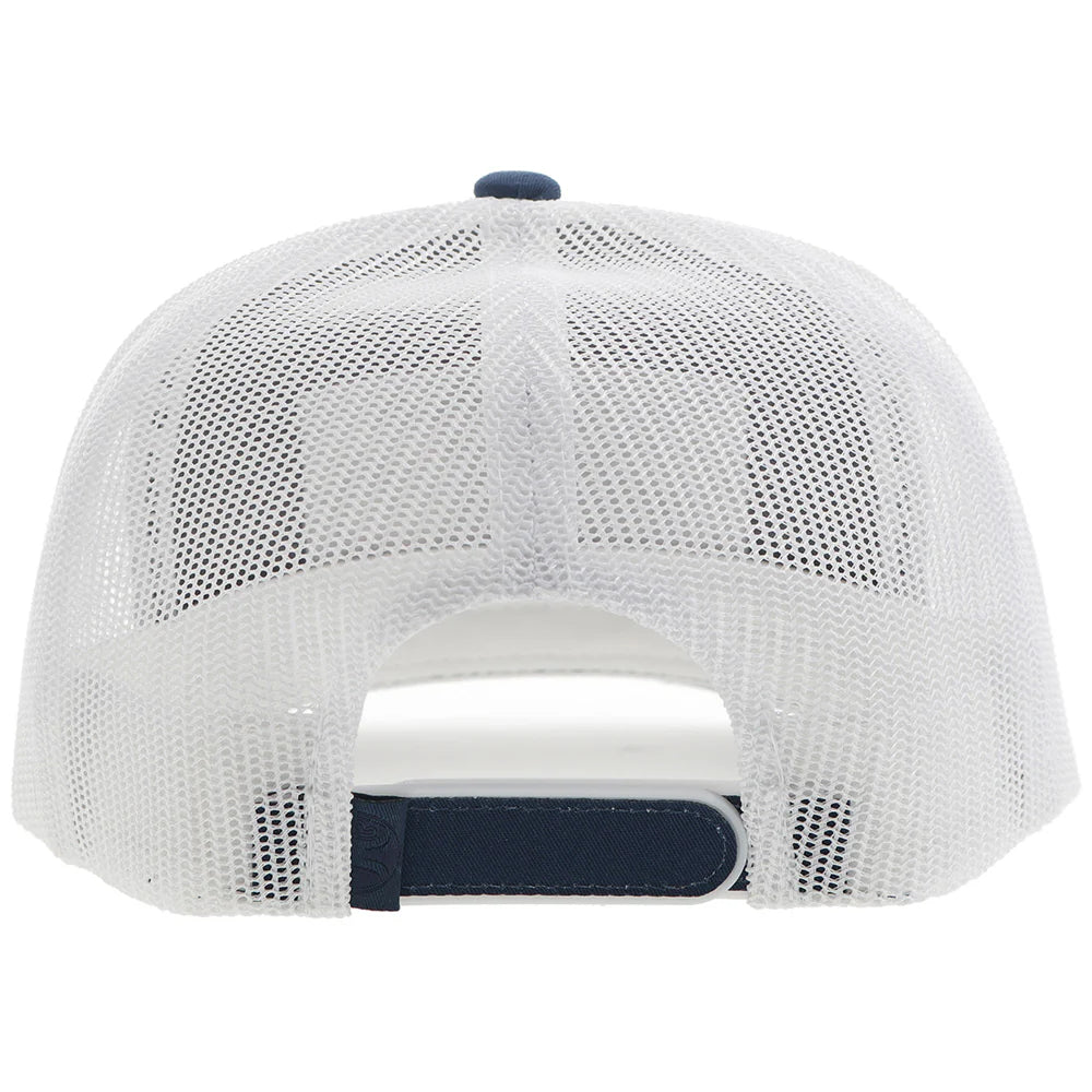 Hooey Rank Stock Navy/White w/Grey/White Patch Snapback