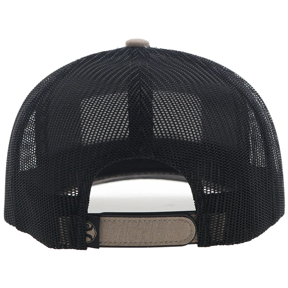 Hooey Rank Stock Tan/Black w/White/Black Patch Snapback