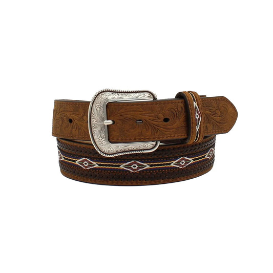 3D Vintage Buck Stitch Weave Western Belt