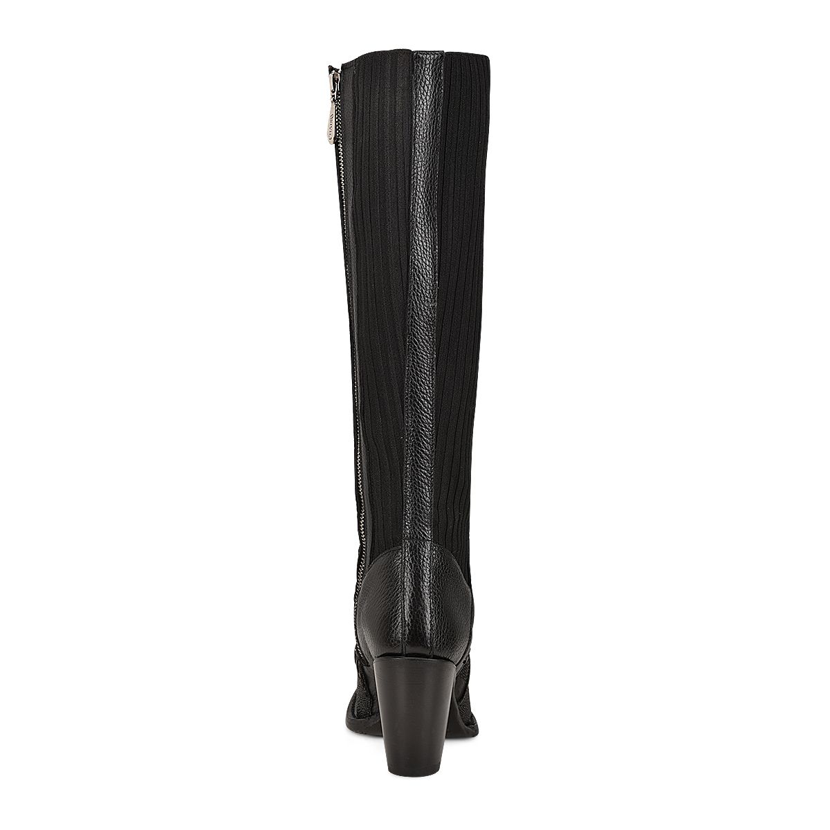 Women's Cuadra Black Stingray with Hand Woven Details Tall Boot