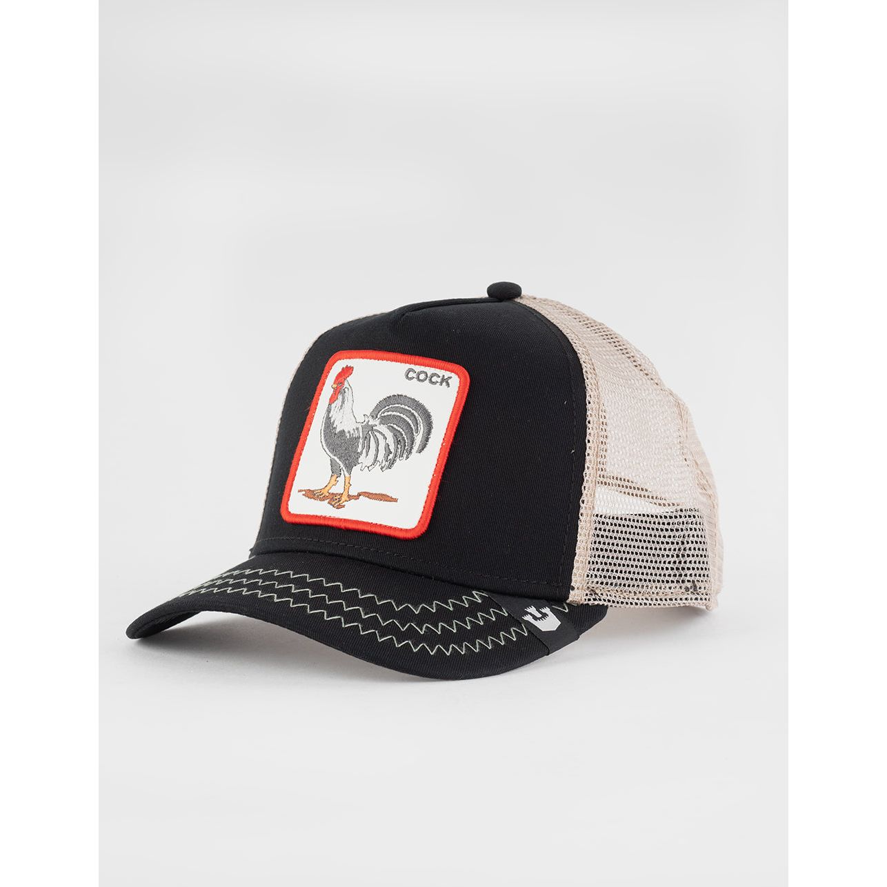 GOORIN BROS. THE ROOSTER BLACK TRUCKER HAT