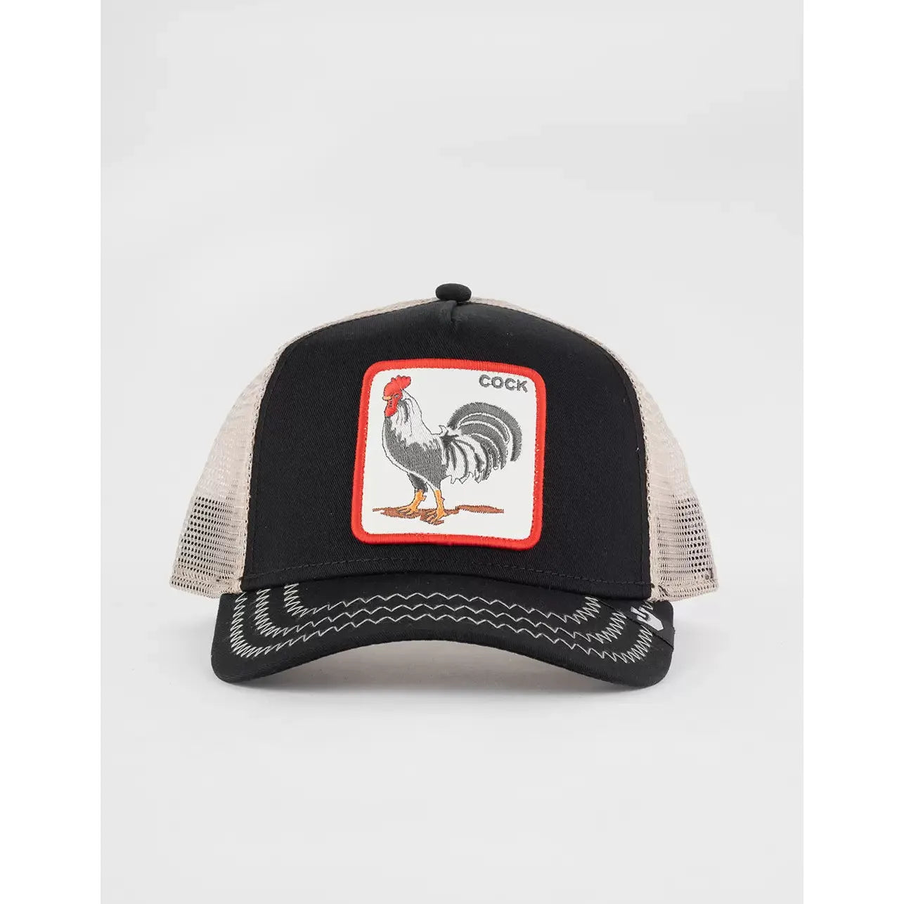 GOORIN BROS. THE ROOSTER BLACK TRUCKER HAT