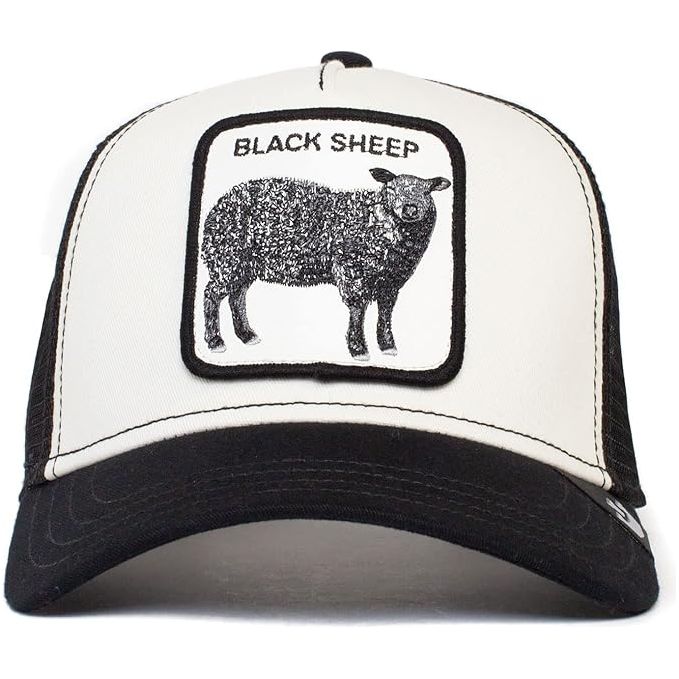 GOORIN BROS. BLACK/WHITE SHEEP TRUCKER HAT