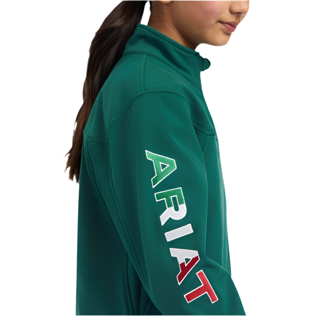 Ariat Unisex Youth Team Softshell Mexico Green Jacket