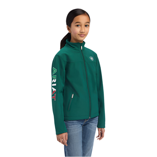 Ariat Unisex Youth Team Softshell Mexico Green Jacket