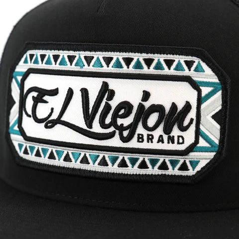 El Viejon Azteca Black Flat Gorra