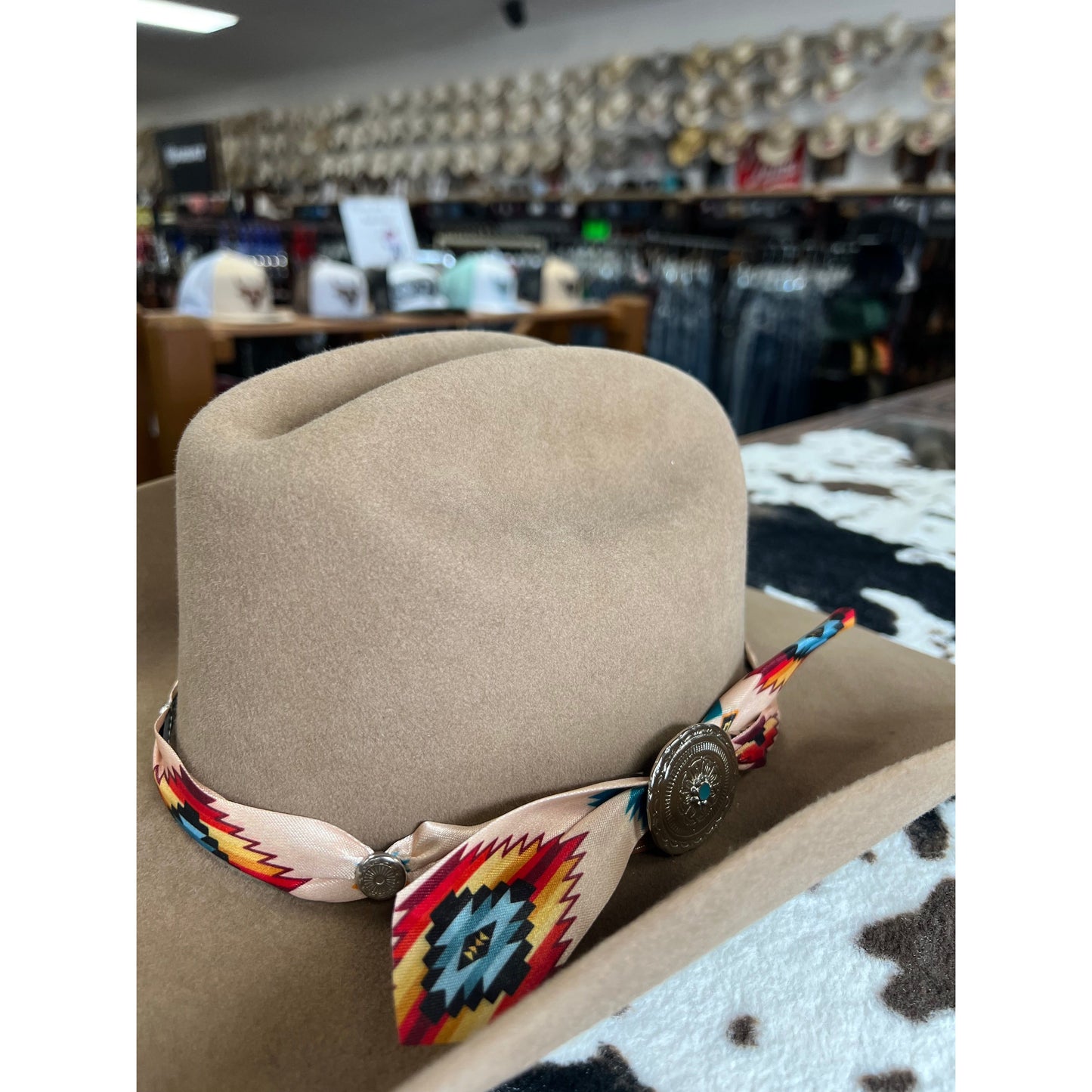 Ribboned Tribal Printed Hat Band