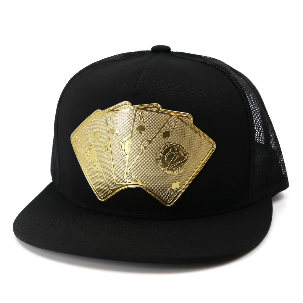 El Viejon Baraja De Oro Black Flat Gorra