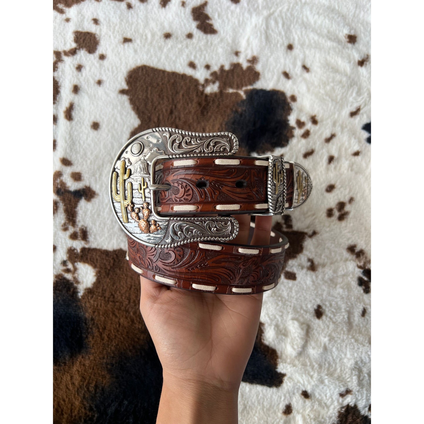 Angel Ranch Women's Western Cactus Belt