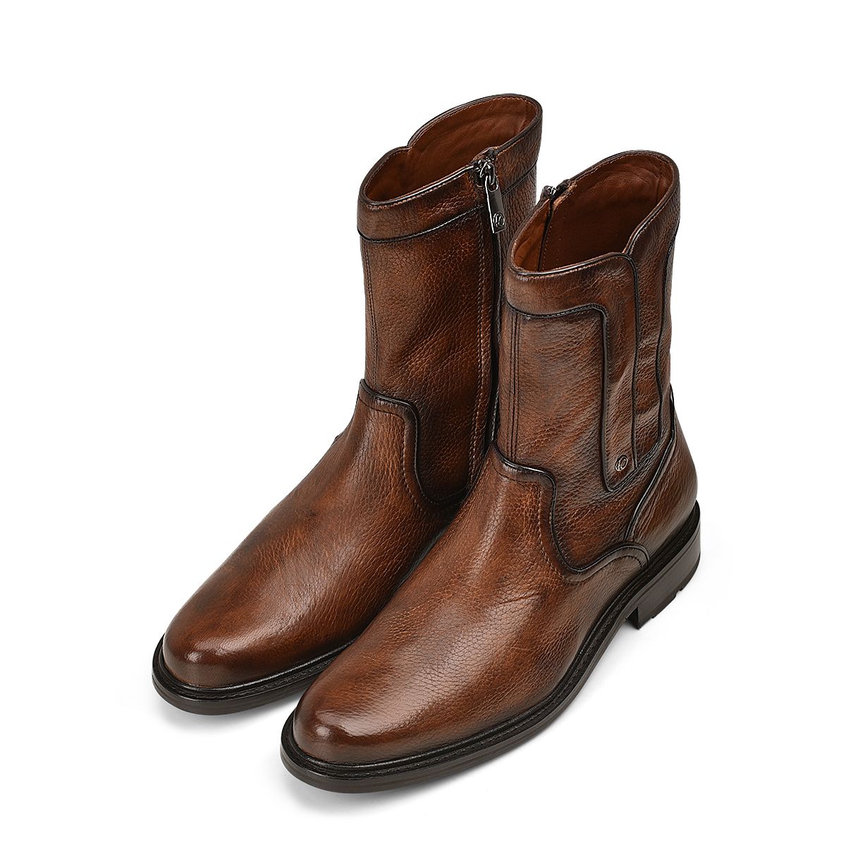 Cuadra Hombre Bota Venado Crosta Almendra