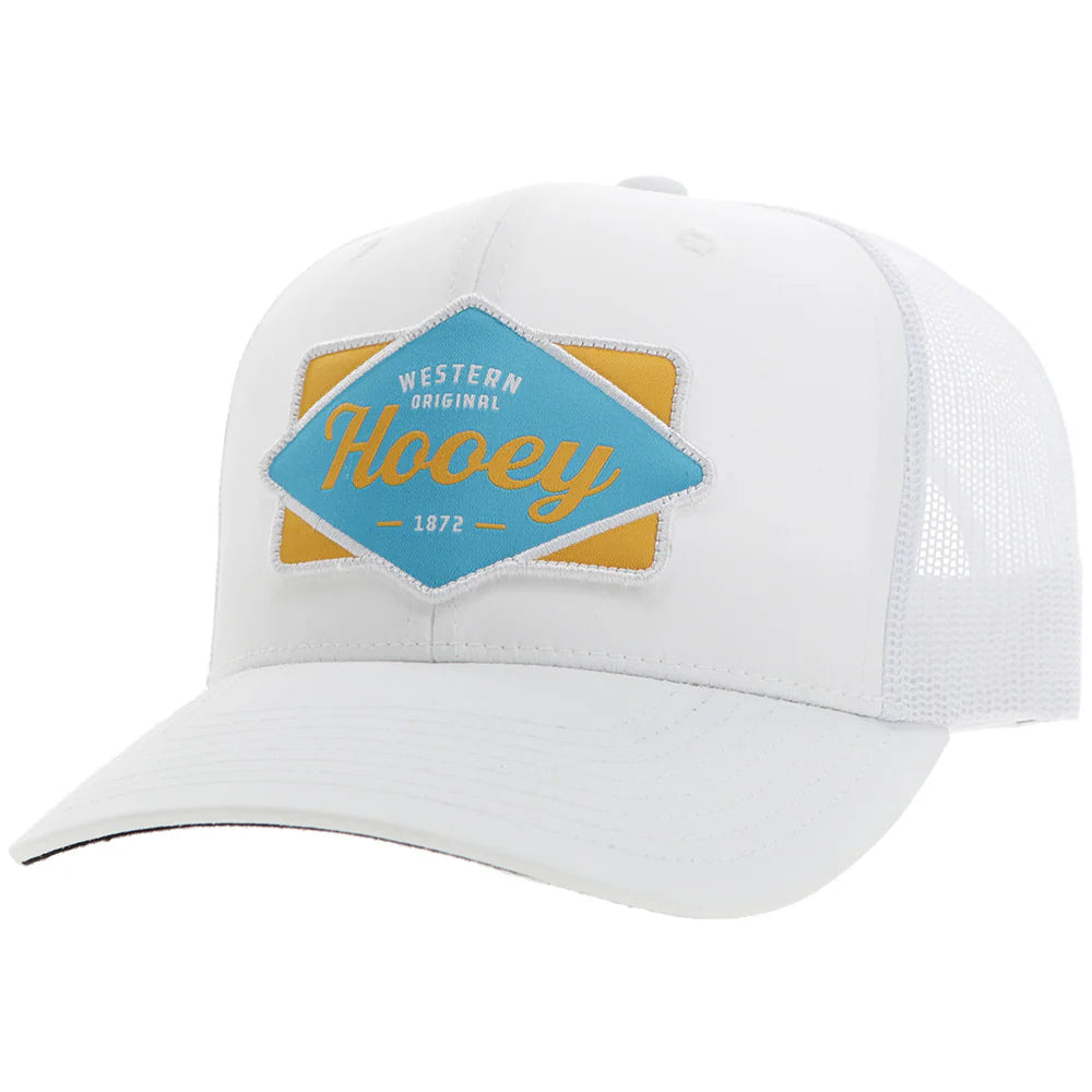 Hooey Diamond White w/Blue/Yellow Patch Snapback