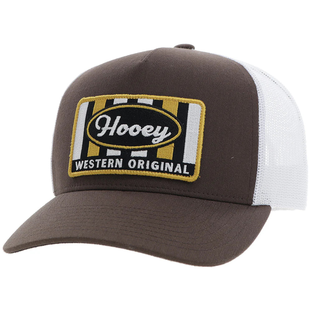 Hooey Sudan Brown/White w/Yellow/Black/White Patch Snapback