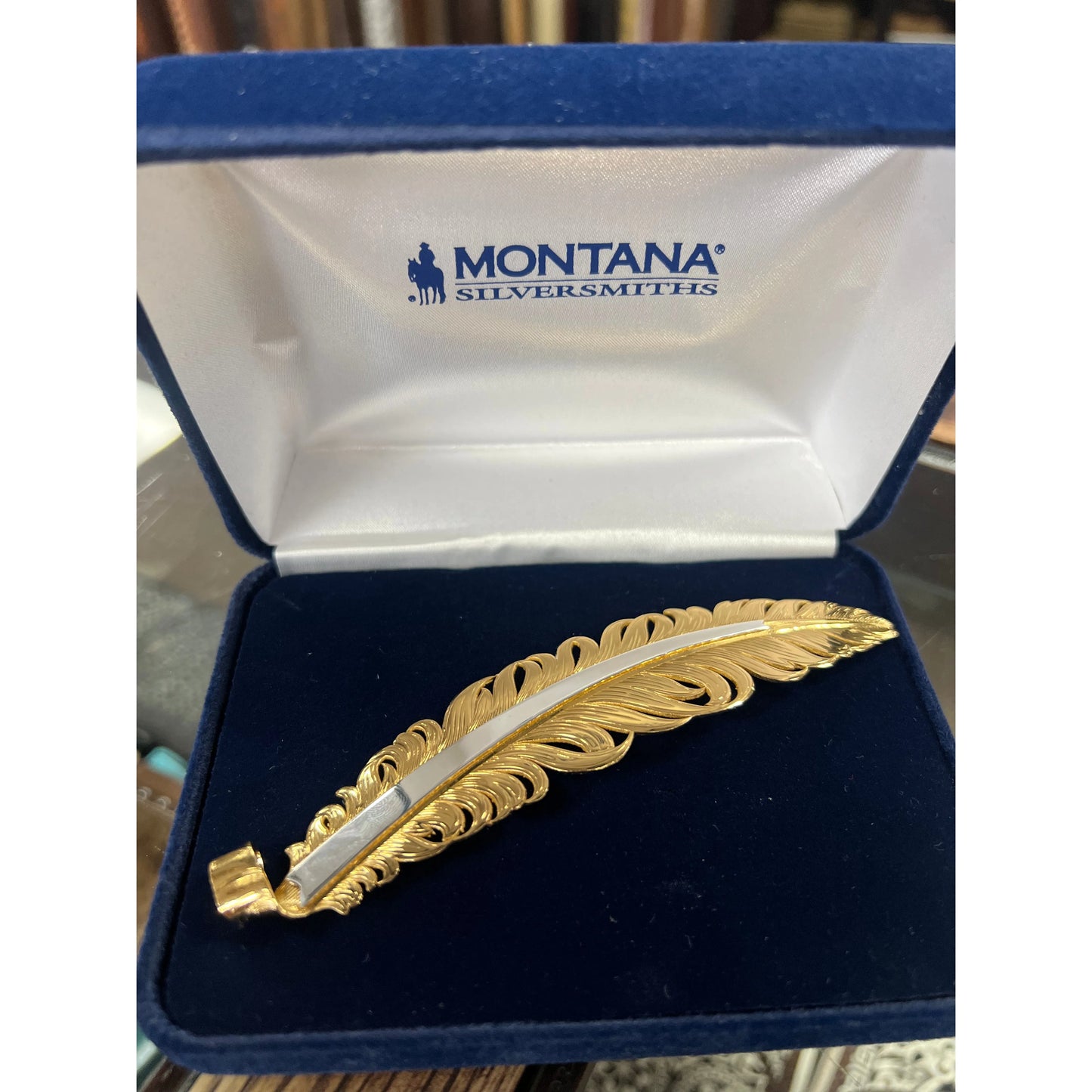 Montana Silversmiths, Golden Trophy Hat Feather  (Gold)