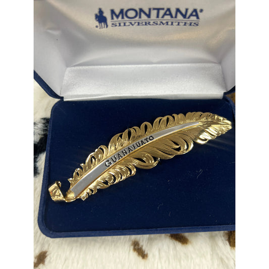 Montana Silversmiths Gold Guanajuato Feather