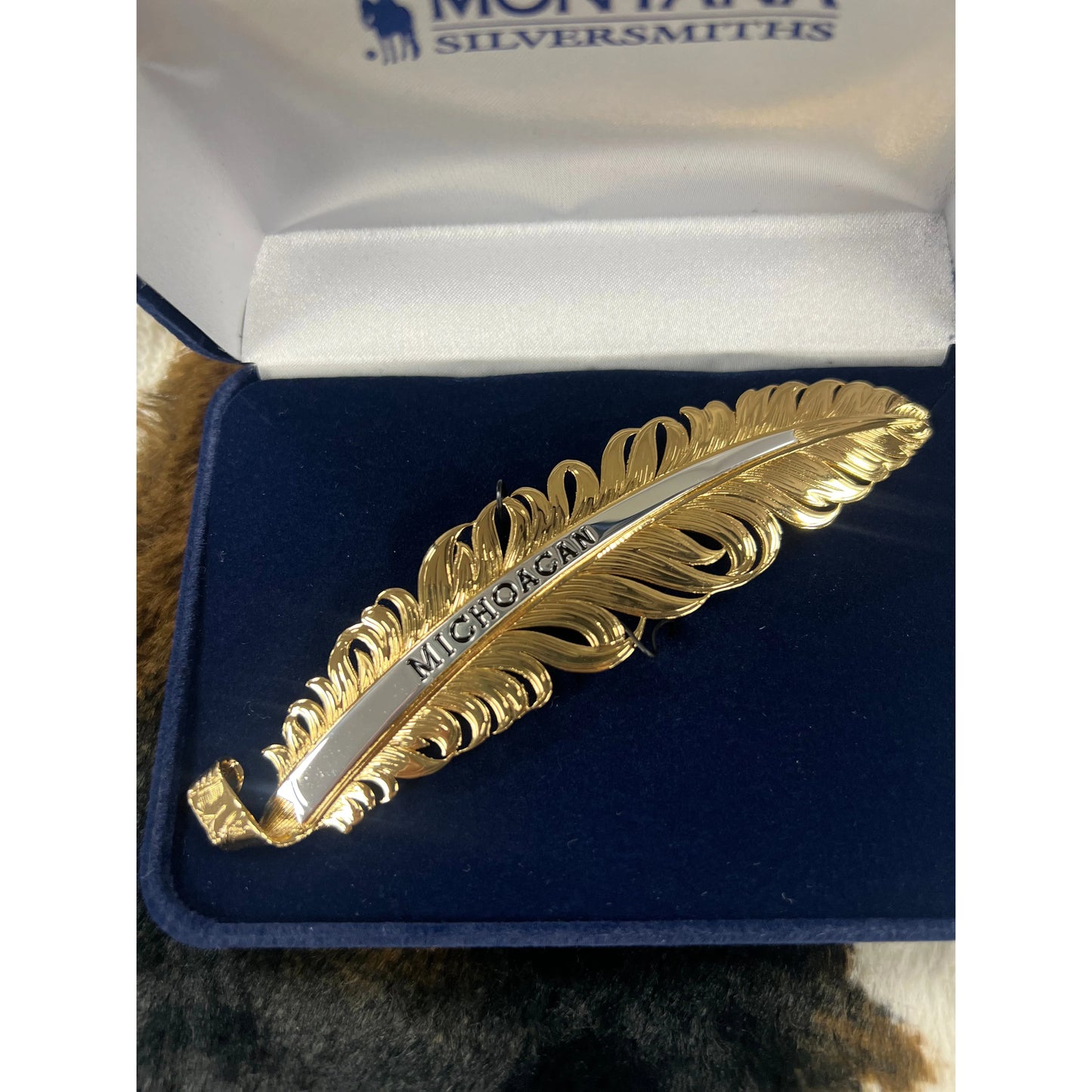 Montana Silversmiths Gold Michoacan Feather