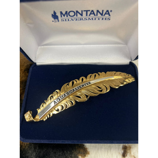 Montana Silversmiths Gold Aguascalientes Feather