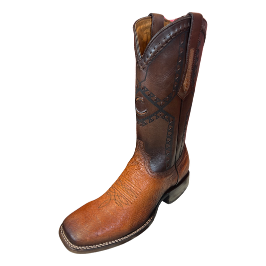 Cuadra Hombre Avestruz Panza Flame Miel Botas