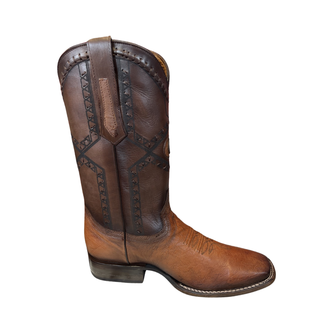 Cuadra Hombre Avestruz Panza Flame Miel Botas