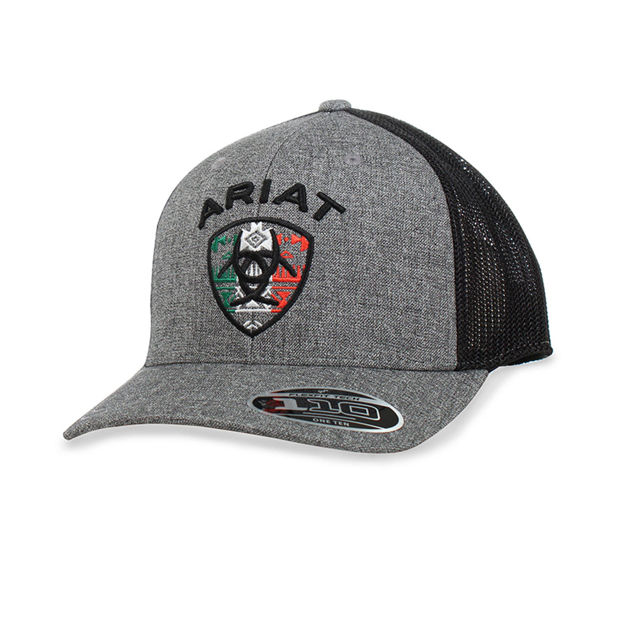 Ariat Gray Black Mexico Mesh Cap