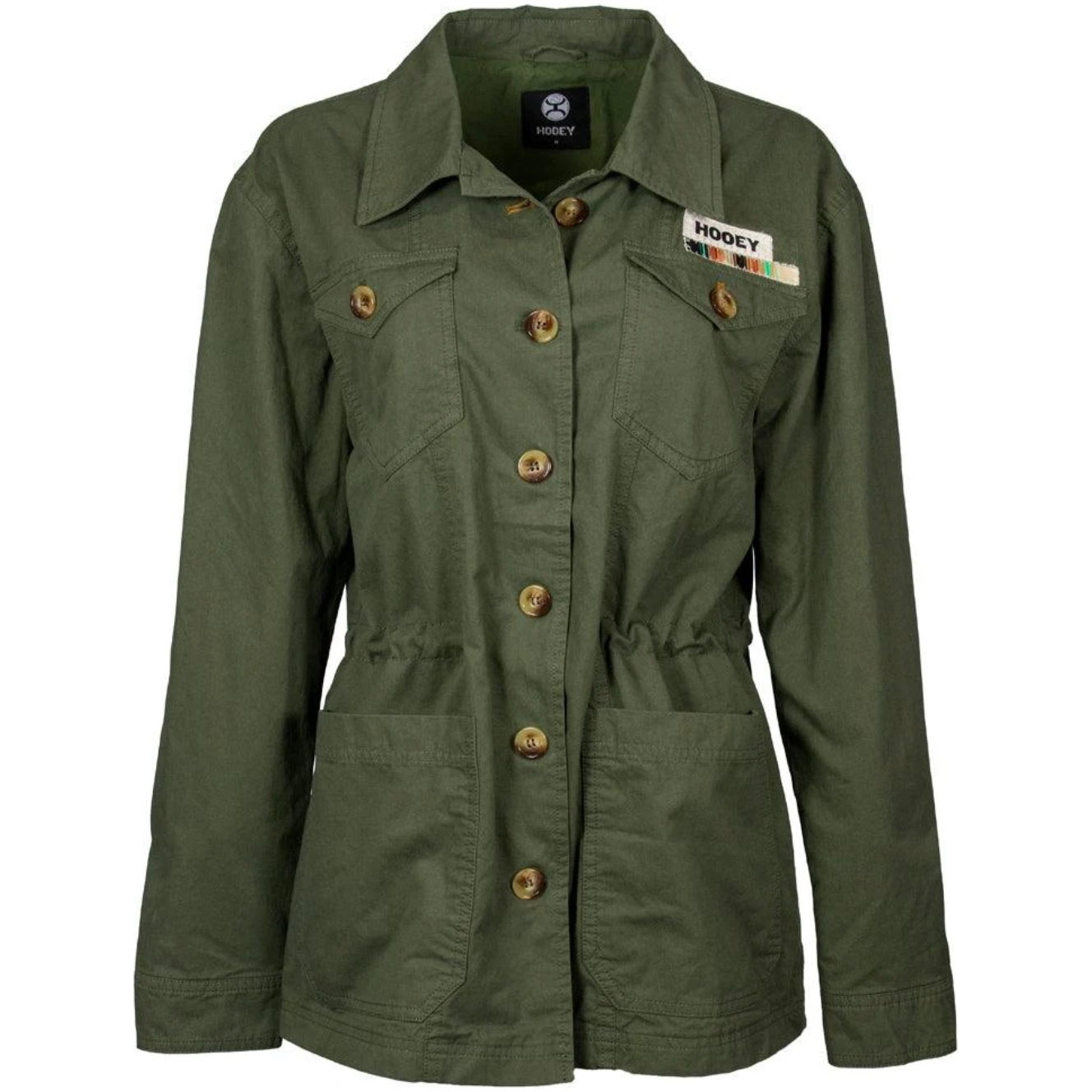 Hooey Ladies Military Jacket, Green with Logo