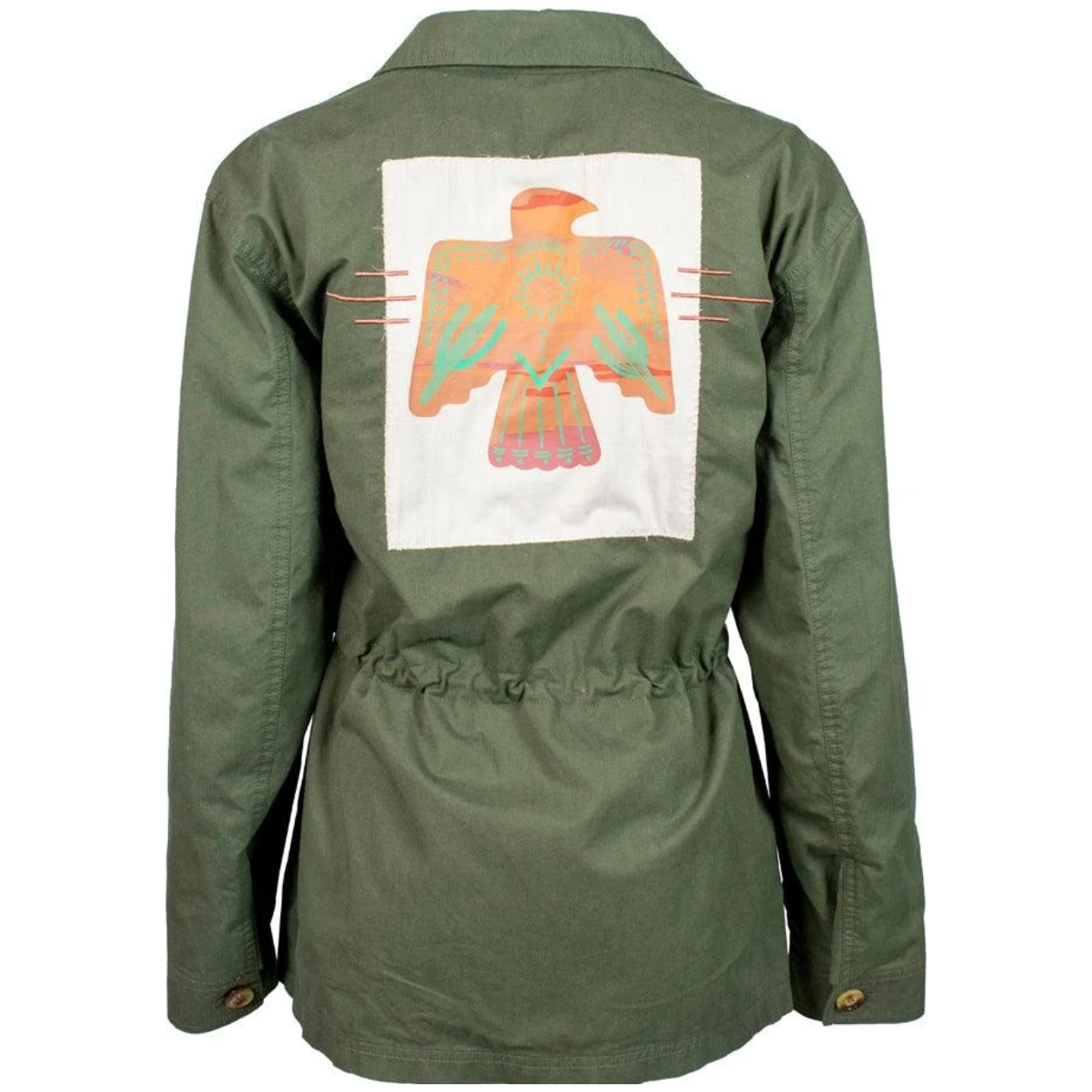 Hooey Ladies Military Jacket, Green with Logo