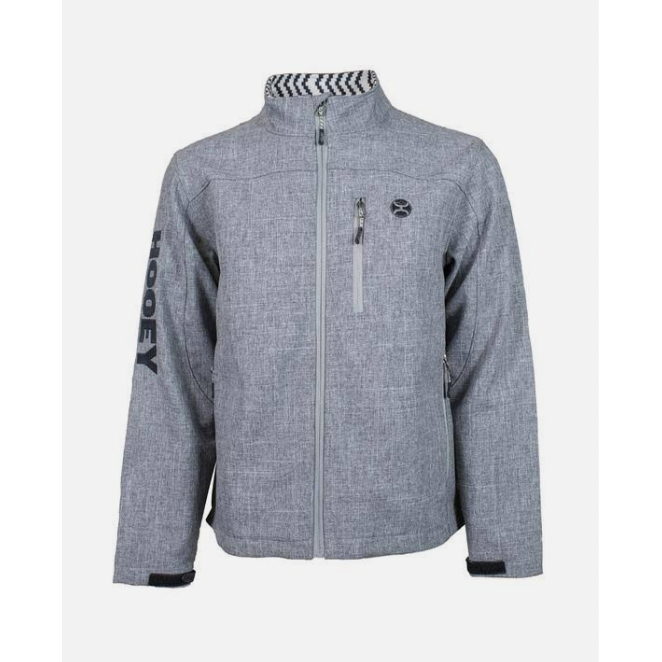 Hooey Mens Team Logo Softshell Jacket, Grey