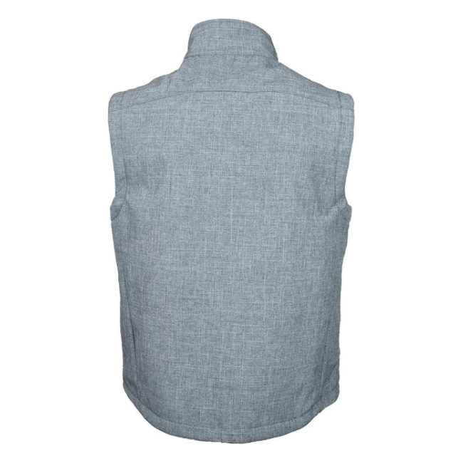 Hooey Mens Softshell Vest, Grey with Charcoal