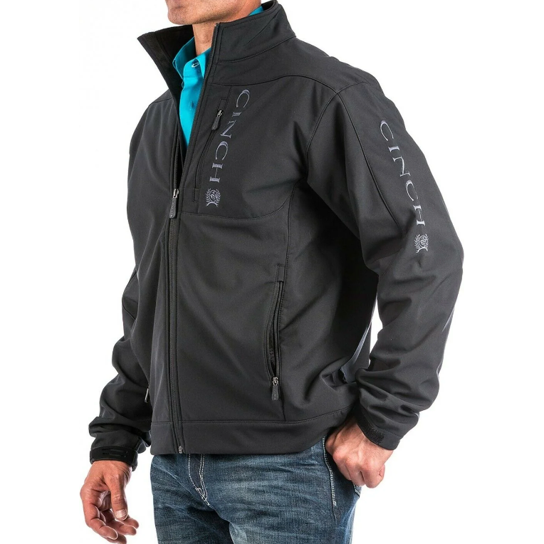 Cinch Mens Black Solid Bonded Jacket